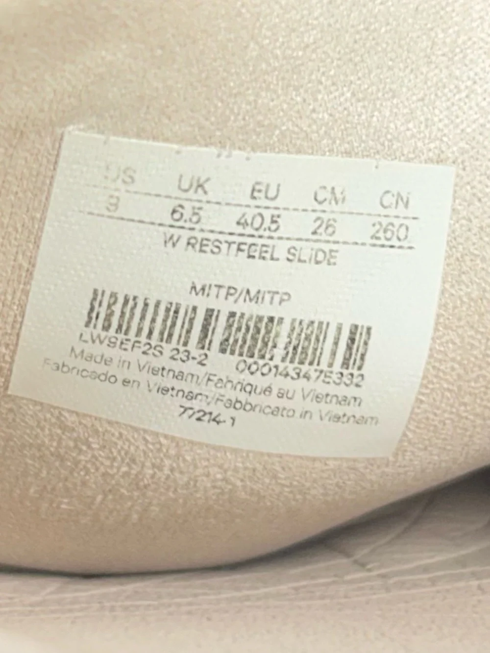 lululemon Restfeel Sand Dollar/Coastal Sand/Coastal Sand Slide Sandals Size 9